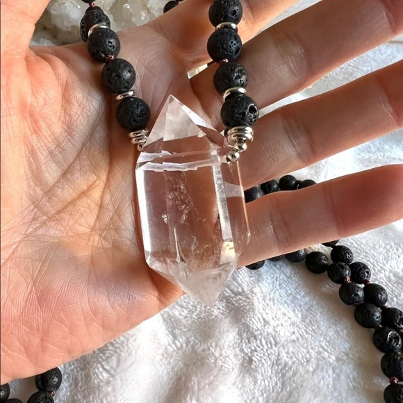 DT Power Quartz + Lava Mala Necklace - Picture 3 of 10